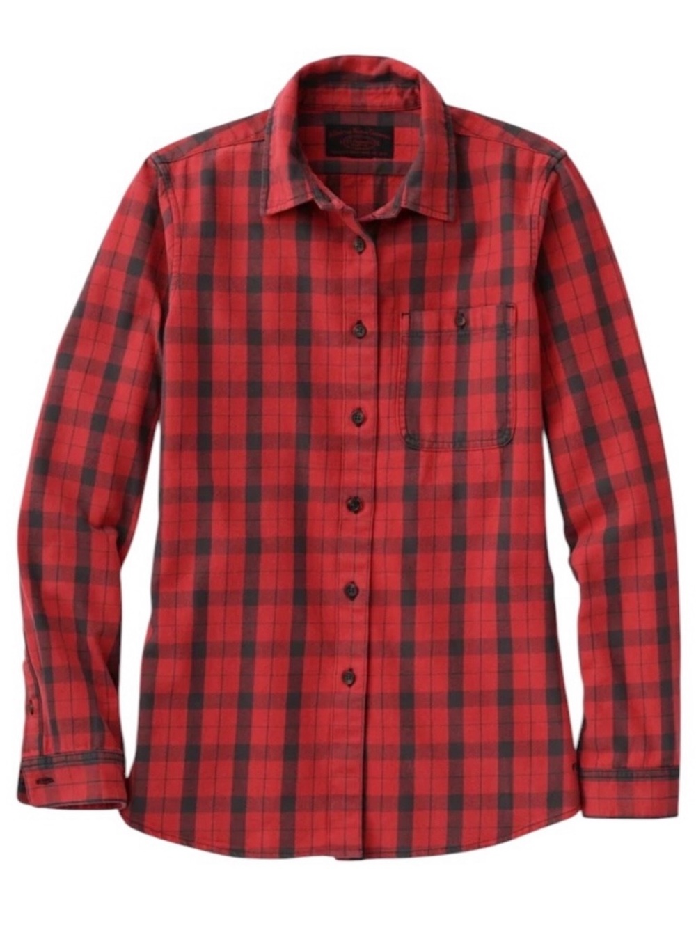 Filson Vintage Wash Alaskan Guide Shirt Flame Gray Plaid Size Medium